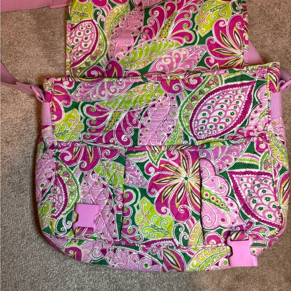 Vera Bradley Pink and Green Crossbody Bag - Picture 2 of 5